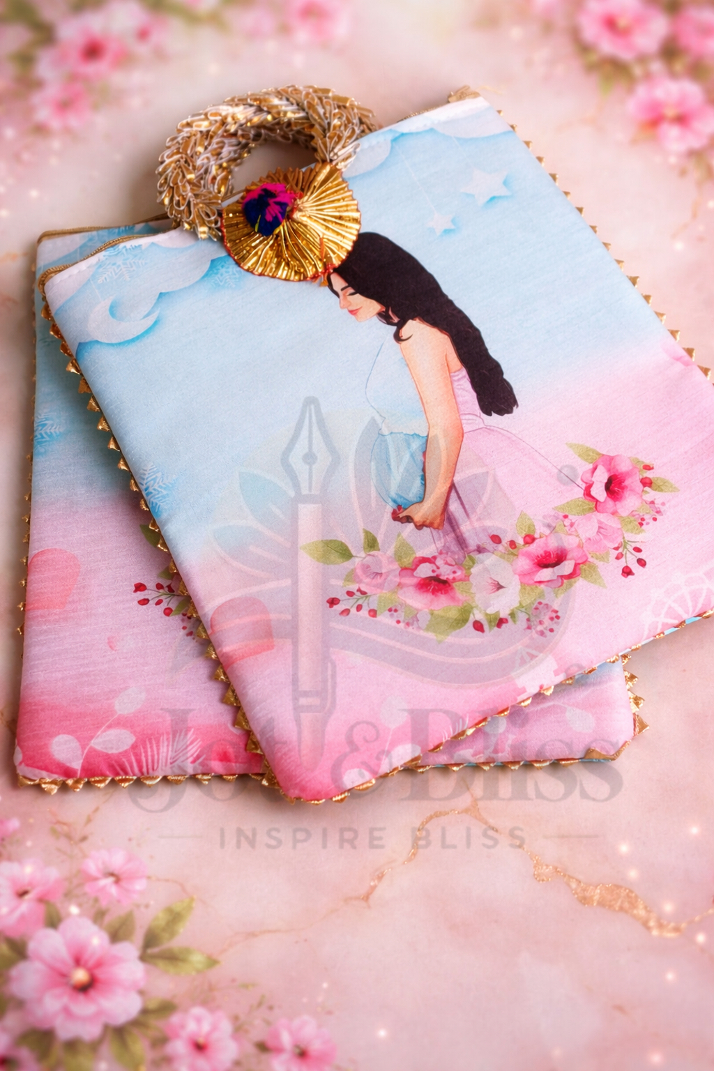 Baby Shower Designer Gift Bag | Mom-to-Be Zipper Pouch