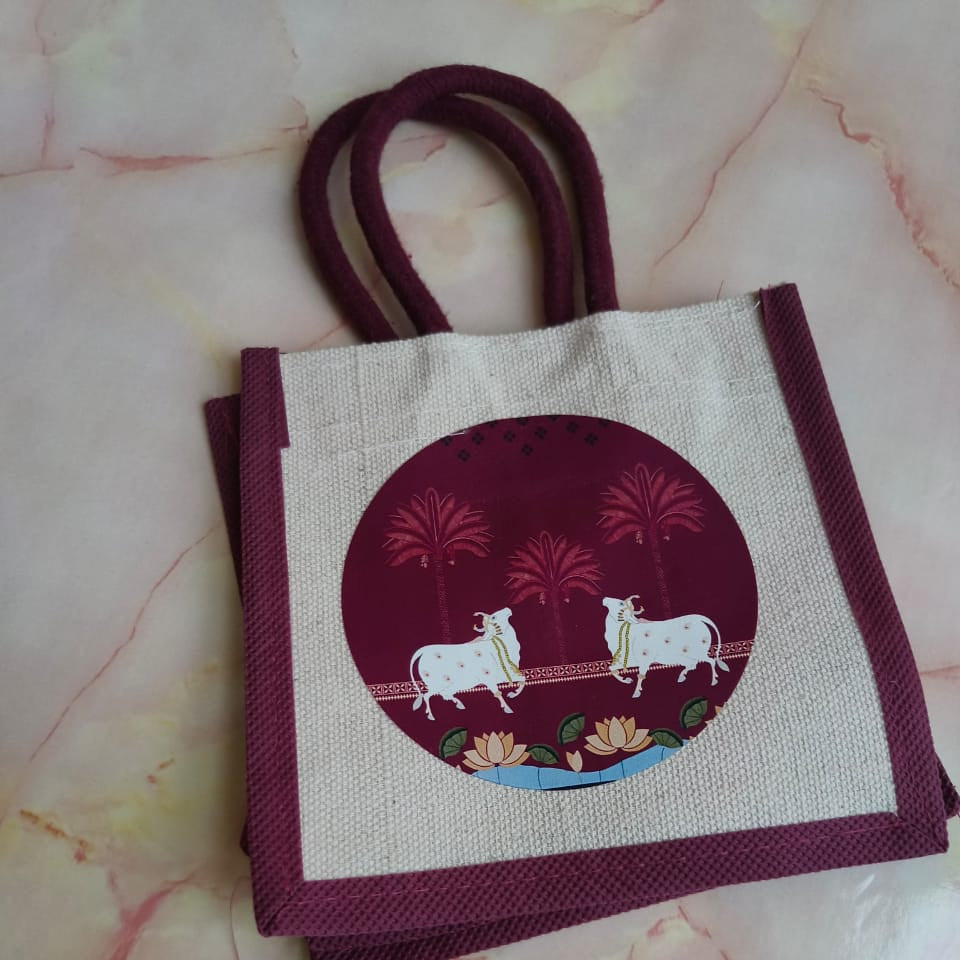 Medium Gift Bags with Canvas Print β Assorted Designs