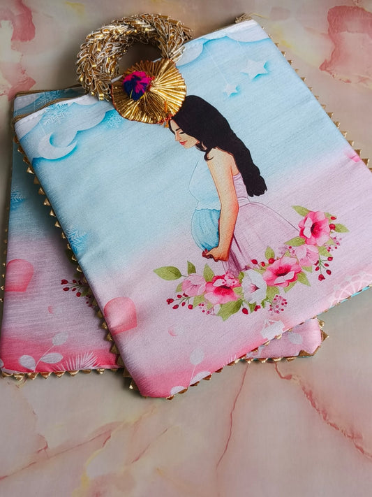 Baby Shower Designer Gift Bag | Mom-to-Be Zipper Pouch