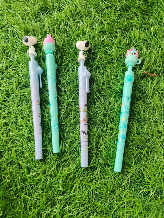 Set of 10 Cute Cartoon Topper Pens 🖊️