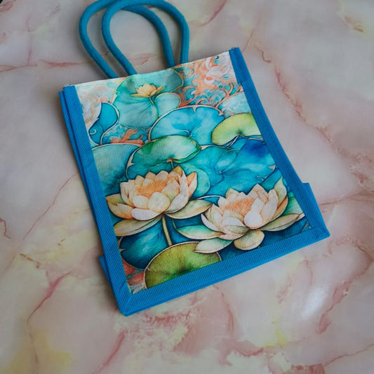 Gift Bags | Printed Jute Fabric | Reusable & Eco-Friendly
