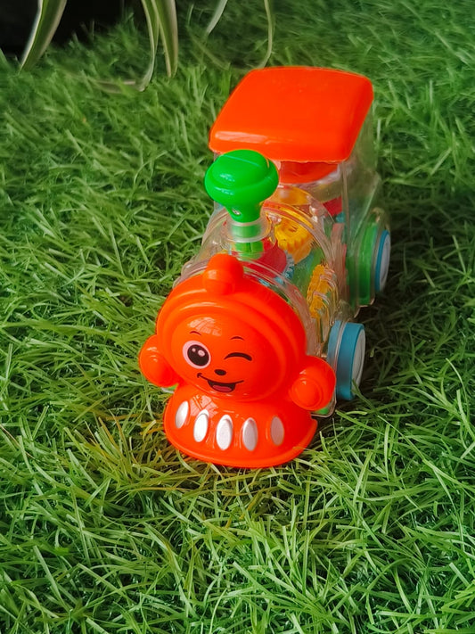🚂 Gear Train Engine Toy with Light & Sound