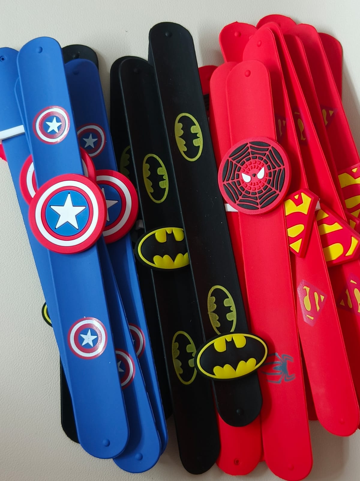 🎉 Set of 10 Cartoon Slap Bands – Party Pack