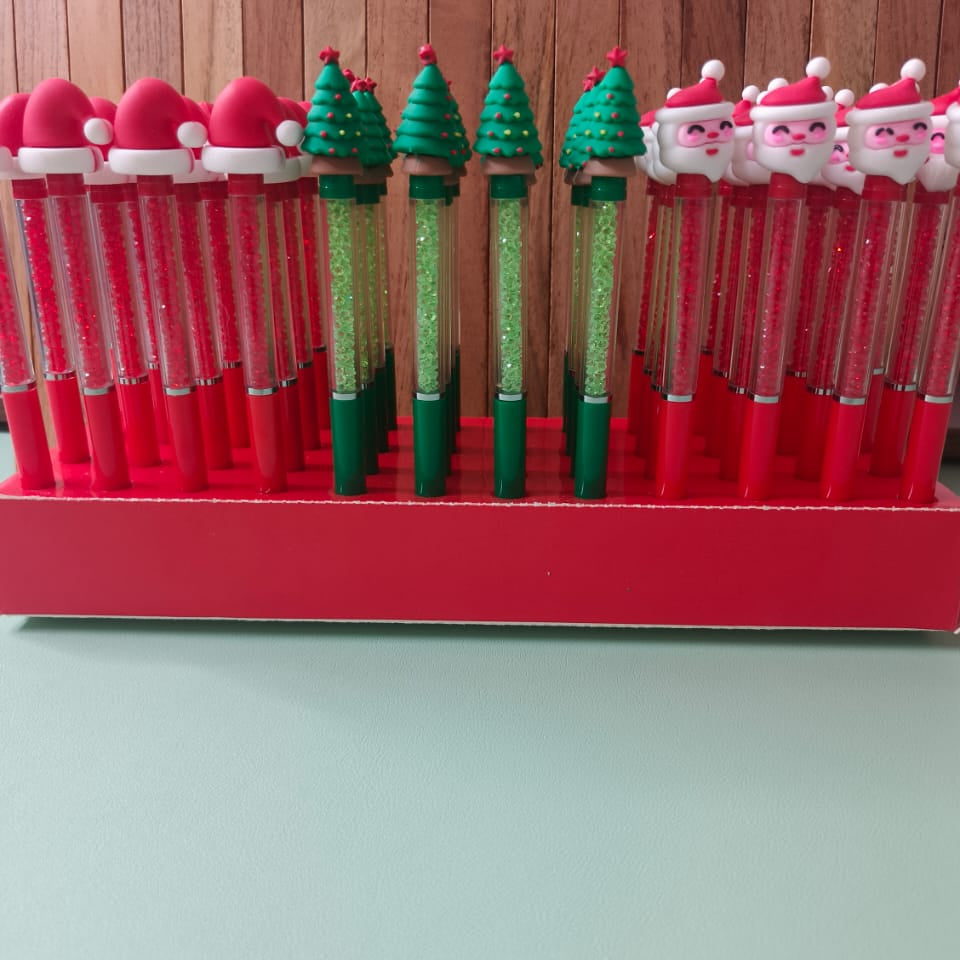 Santa Christmas Pen | Glitter Gel Pen for Kids & Festive Gifting- Set of 10