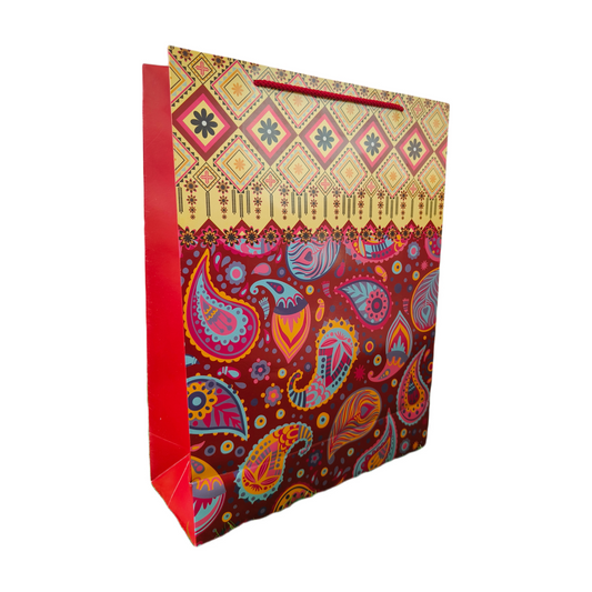 Premium Paisley Print Gift Bag | Festive & Elegant Carry Bag