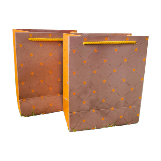 Crown Pattern Premium Paper Gift Bag | Nano Size
