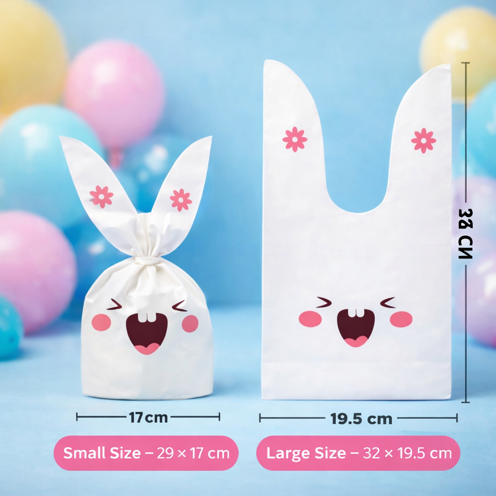 Cute Bunny Theme Kids Gift Bag – Small Size (29 × 17 cm)