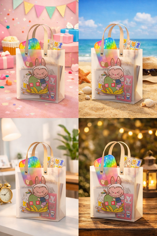Cute Cartoon Gift Bag with Handle- pack of 10