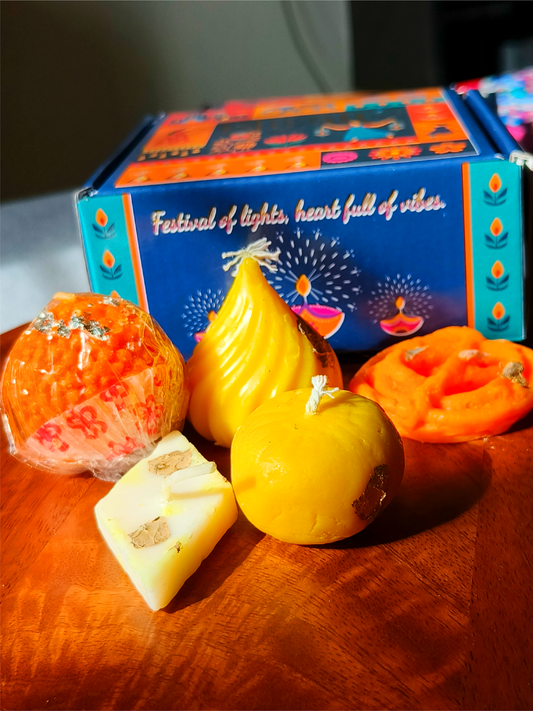 Festive Gift Combo | 9 Mithai Candles + 1 Wax Sachet