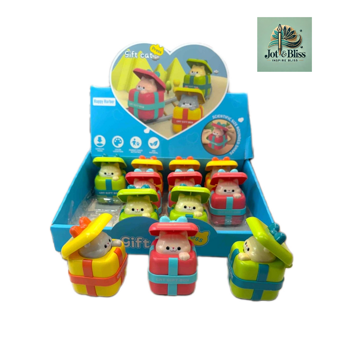 Push Toy Cat Gift Box β Fun & Interactive