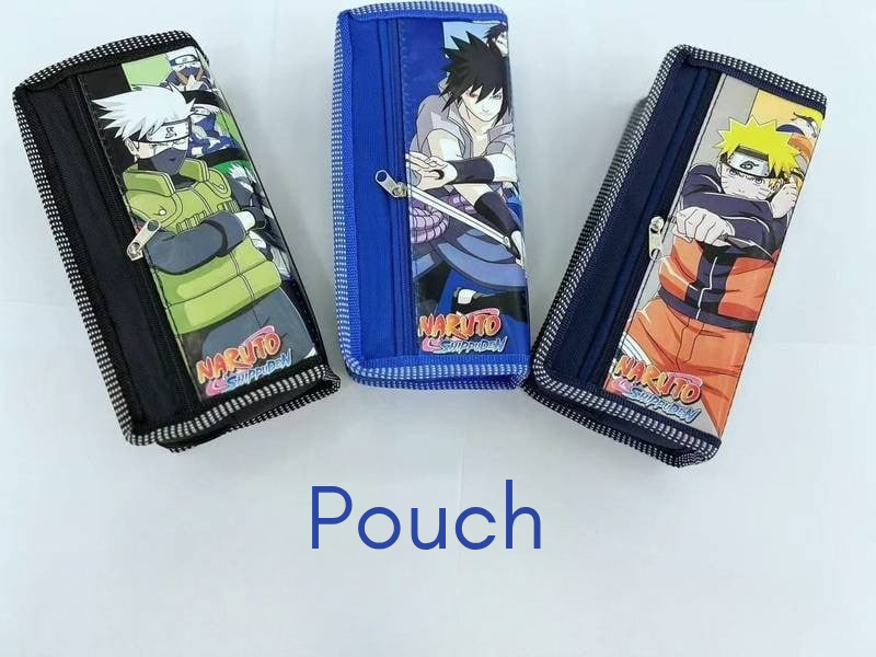 Anime Character Zipper Pencil Pouch for Kids | Large Capacity Stationery Organizer | School Pencil Case