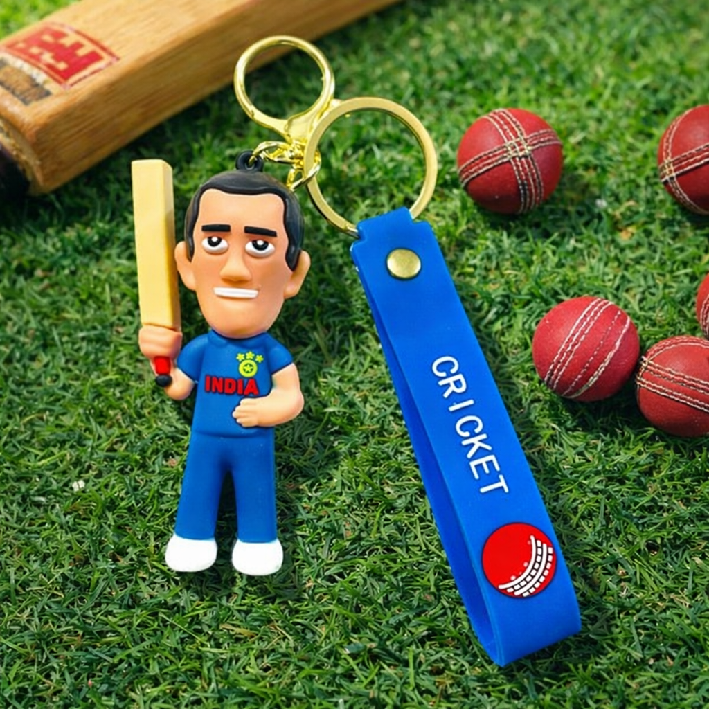 Return gifts - Cricket Player Keychain with Bat | Sports Theme Keyring for Kids & Cricket Lovers | Return Gift Keychain