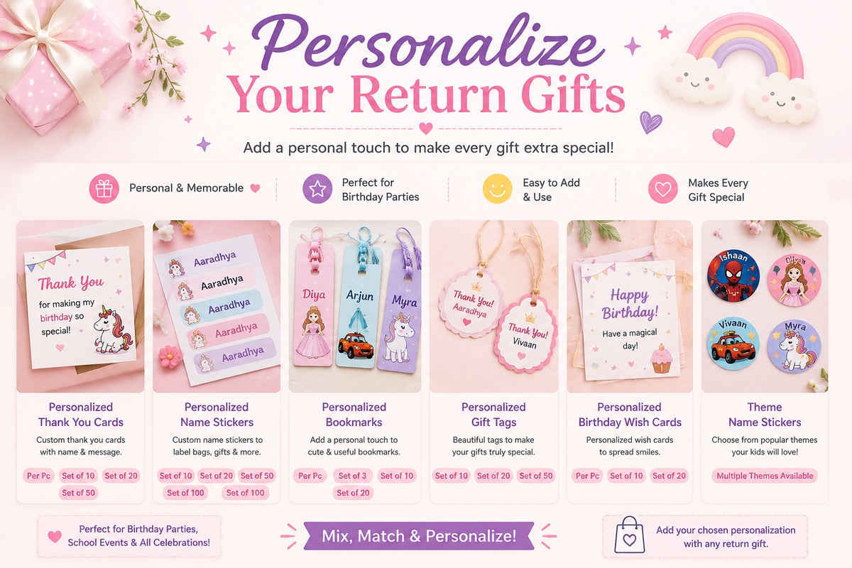 ✨ Personalize Your Return Gifts