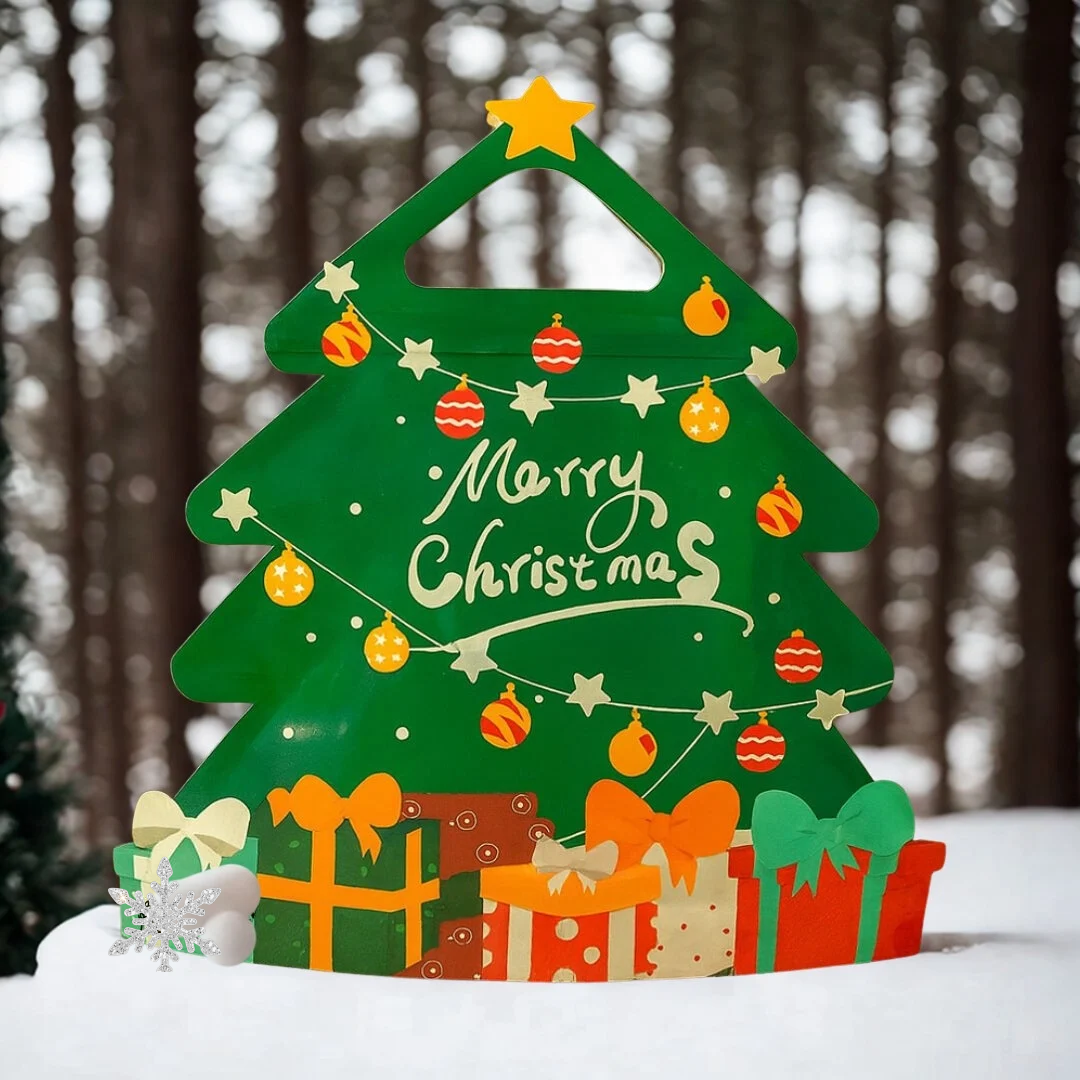 Christmas Gift Bag Set for Kids – Santa Pen, Light Slap Band & Keychain