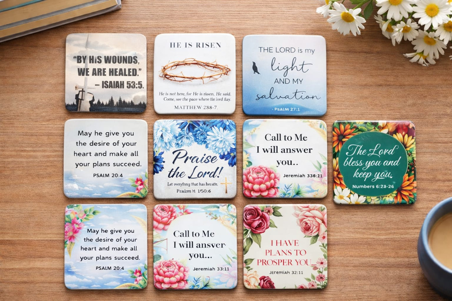 Bible Verse Fridge Magnets – Mixed Scripture Quotes | Christian Inspirational Home Decor