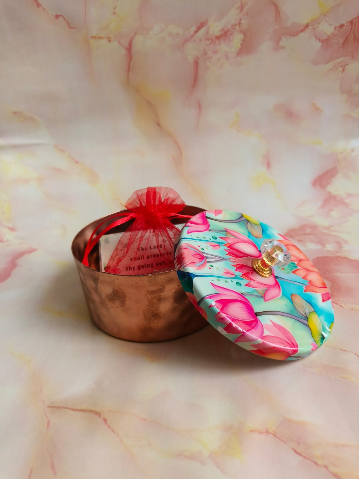 Spiritual Blessings Gift Combo | Cross Print Bag, Candle, Keychain & More
