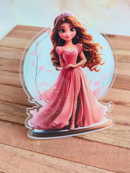 Princess Theme Acrylic Cutouts – UV Printed Luxury Party & Hamper Decoration
