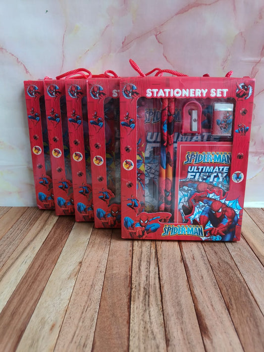 Red Superhero Theme (Spiderman-style)-Stationary Kit
