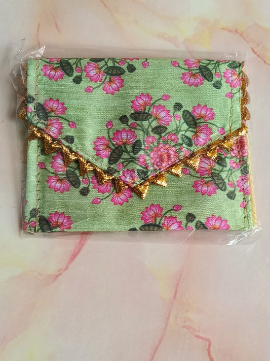 Mini Shagun / Coin Pouch – Designer Fabric (Flap) – Assorted Prints- pack of 2