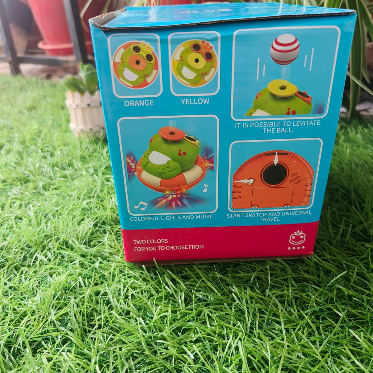 🐸 Air Blow Ball Frog Toy – Music, Lights & Fun Play