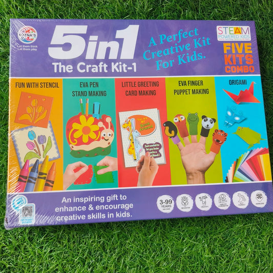 🎨 5-in-1 Craft Kit – Creative DIY Activity Set for Kids
