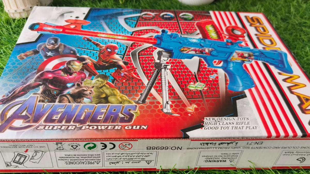 🔫 Avengers Super Power Gun – Light, Sound & Action Toy