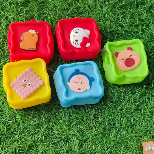 👜 Cute Silicone Cartoon Pouch – Multipurpose Storage