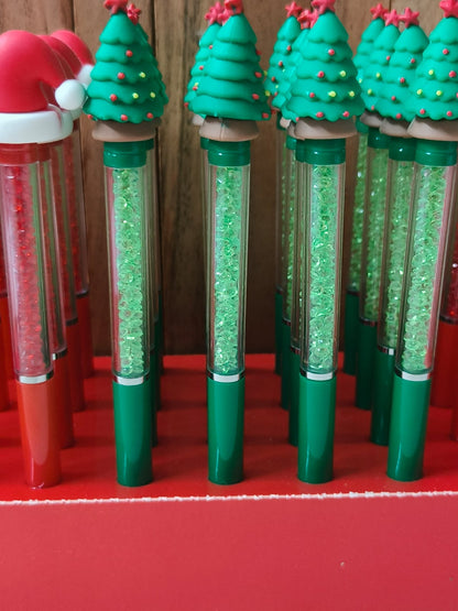 Santa Christmas Pen | Glitter Gel Pen for Kids & Festive Gifting- Set of 10