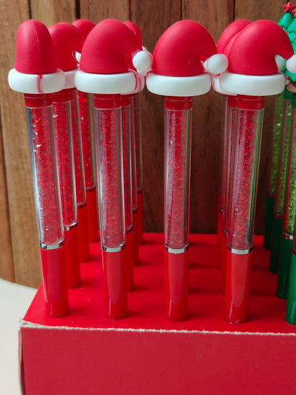 Santa Christmas Pen | Glitter Gel Pen for Kids & Festive Gifting- Set of 10