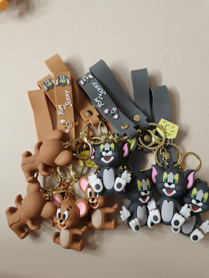 🔑 Cute Cartoon Character Keychains – Collectible & Fun- Assorted design Mixed set of 5