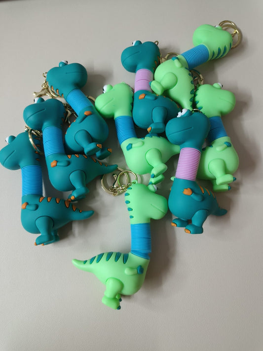 Collapsible Animal Keychain | Cute Giraffe & Dinosaur theme Stretch Keychain for Kids