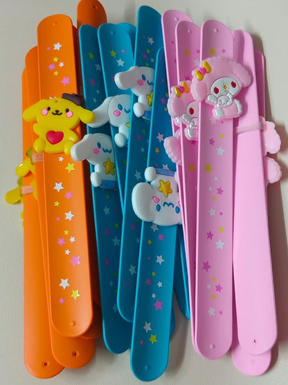 🎉 Set of 10 Cartoon Slap Bands – Party Pack