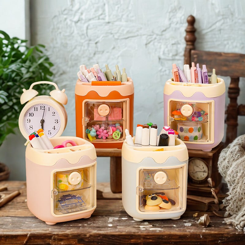 Cute Mini Fridge Pencil Stand & Organizer