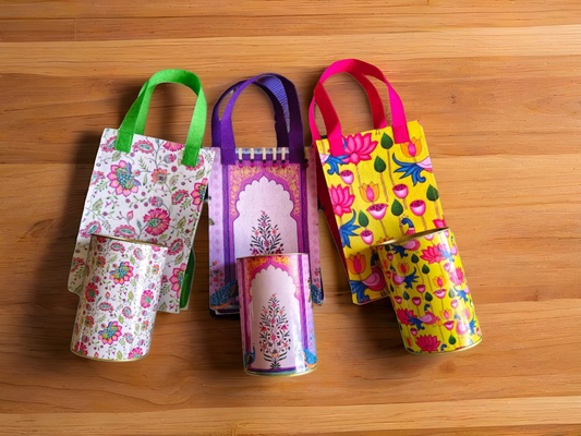 Combo of 10 Piggy Bank Tins (5×4 in) + 10 Felt Gift Bags