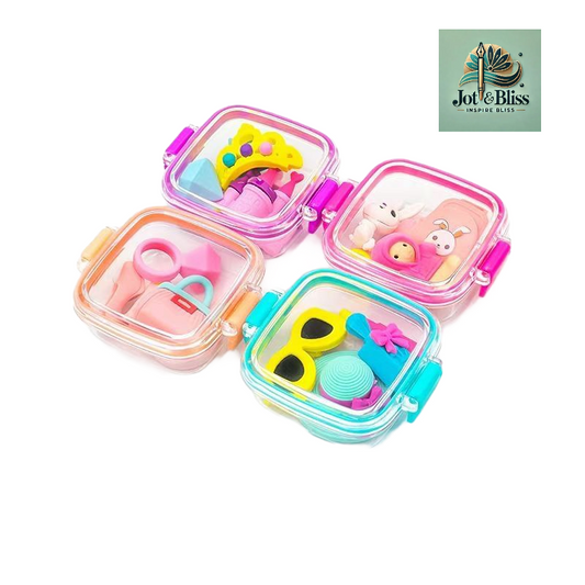 🎁 Mini Eraser Gift Box Set – Cute Stationery Surprise
