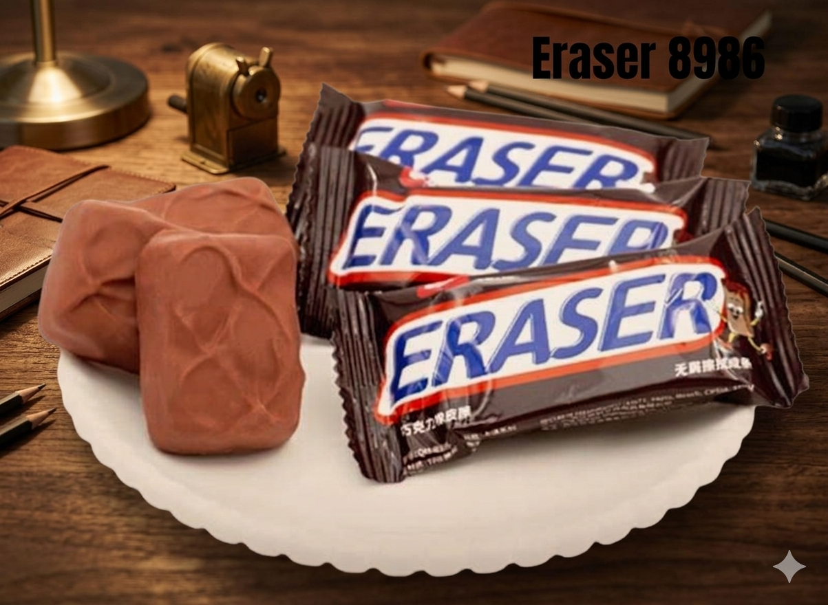 Chocolate Bar Shaped Eraser for Kids | Fun Novelty School Eraser