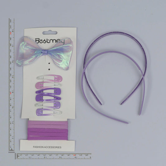 Girls Hair Accessory Set with Headband, Hair Clips, Hair Bands & Bow | Kids Hair Accessories Combo
