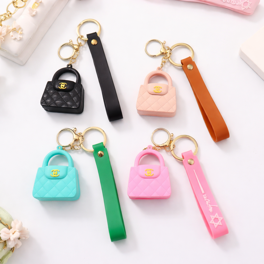 Cute Mini Handbag Keychain with Wrist Strap | Stylish Bag Charm Keyring for Women, Girls & Return Gifts