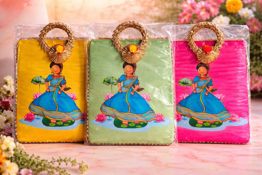 Designer Gift Bag | Dancing Girl on Lotus Pond Zipper Pouch