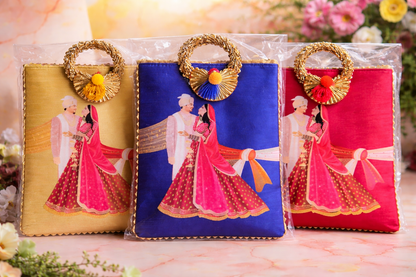 Wedding Return Gift Combo | Bag + MDF Kumkum Plate