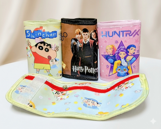 Kids Cartoon Wallet Pouch | Foldable Zipper Organizer for Coins, Cards & Small Essentials