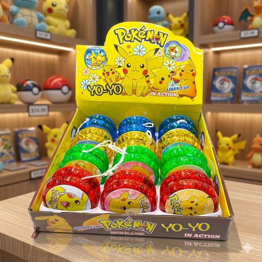 Light-Up Yo-Yo Toy for Kids | LED Flashing Yo-Yo with Cartoon Design | Fun Skill Toy & Return Gift (Assorted Colors)