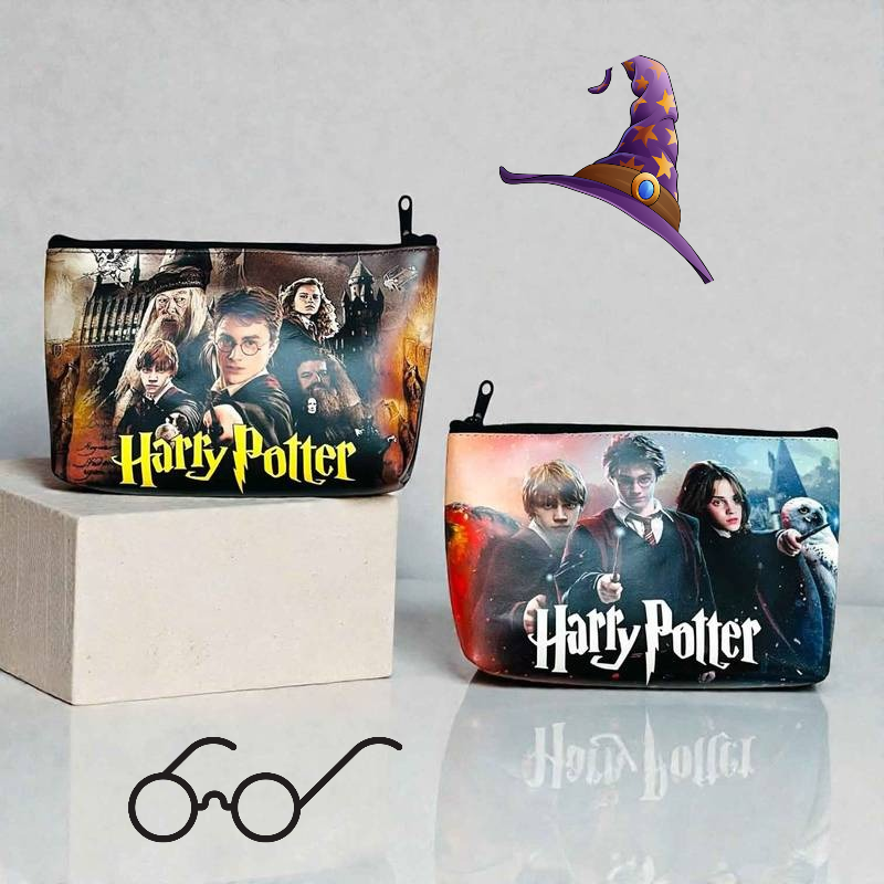 Wizard School Theme Zipper Pouch for Kids | Magic Character Pencil Case | Cartoon Stationery Pouch for School
