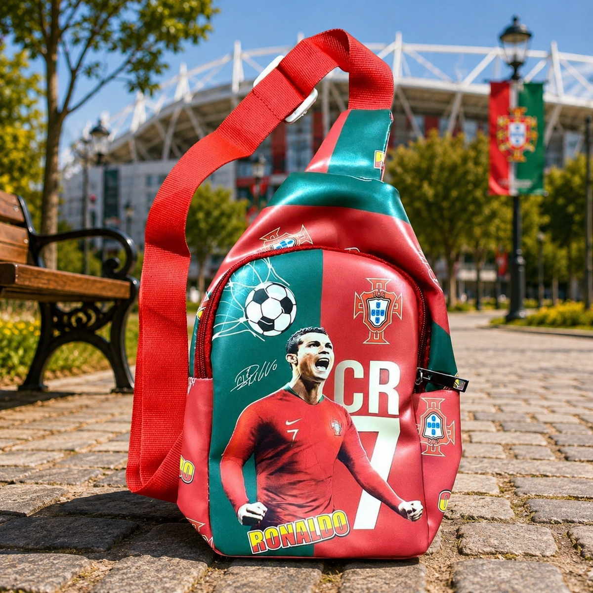 Football Champion Theme Sling Bag for Kids | Sports Shoulder Bag
