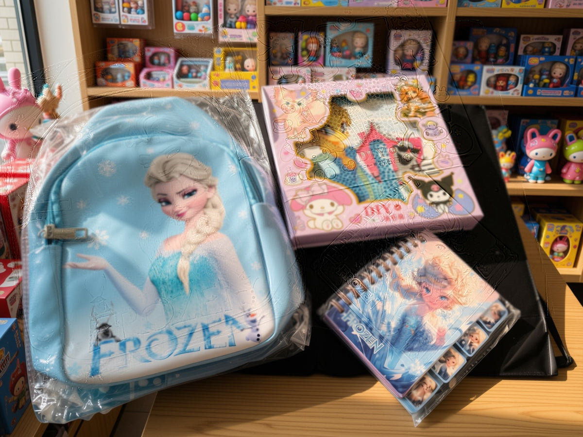 Frozen Gift Combo for Kids | Chest Crossbody Bag, DIY Craft Kit & Mini Spiral Diary