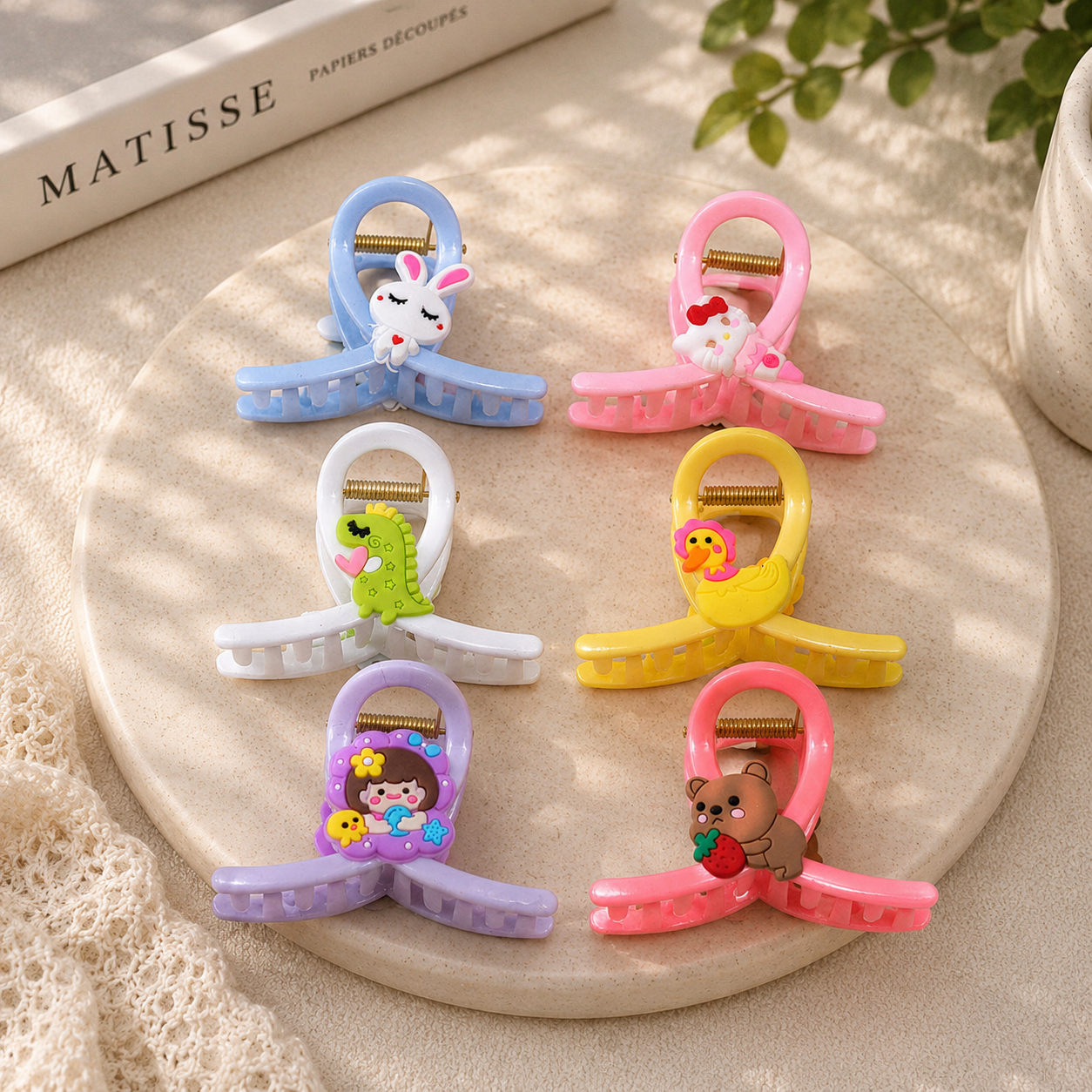 Cute Cartoon Mini Claw Clip for Girls | Animal & Character Hair Claw Clip
