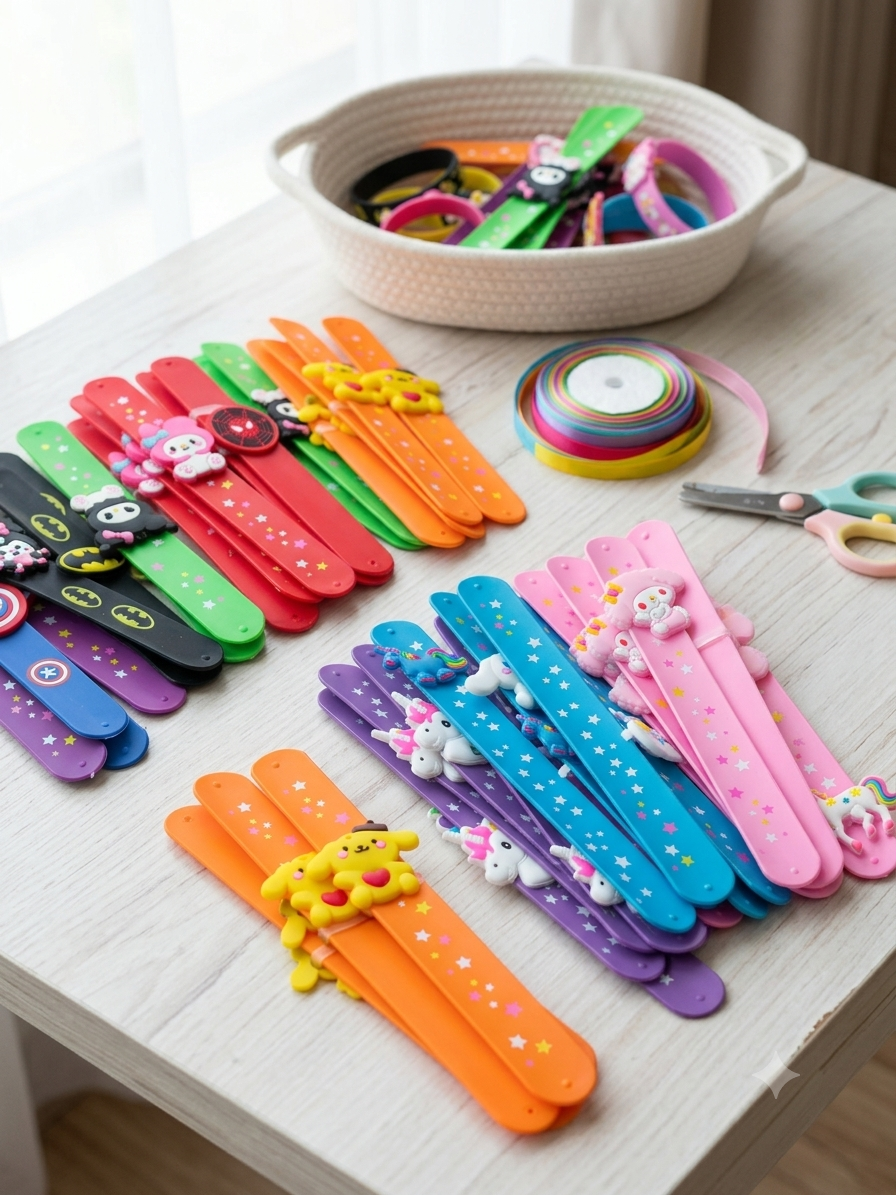 🎉 Cartoon Slap Bands – Party Pack- Pack of 10