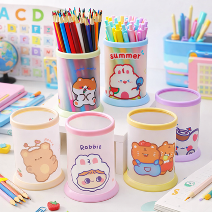 DIY Cartoon Foldable Pen Stand for Kids | Cute PVC Pencil Holder | Return Gift & Desk Organizer