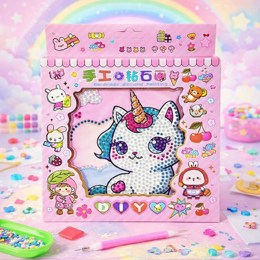 Birthday Return gifts Kids Unicorn Diamond Painting Kit – DIY Craft Frame Art Set (16cm) | Fun Return Gift Activity