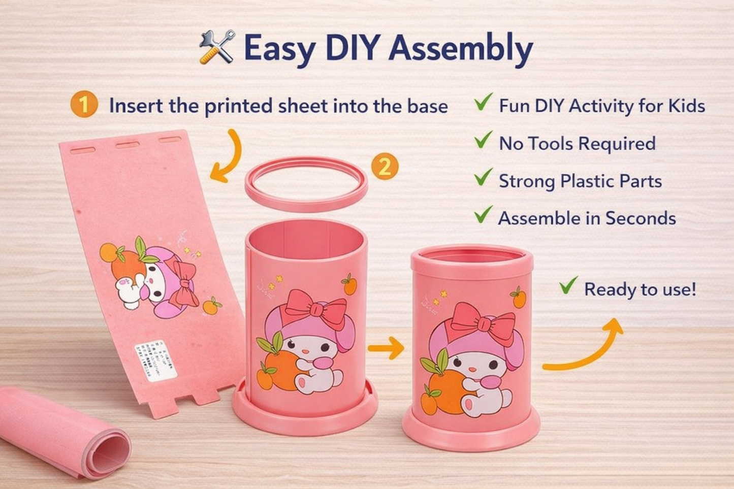 DIY Cartoon Foldable Pen Stand for Kids | Cute PVC Pencil Holder | Return Gift & Desk Organizer